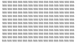 8-Second Mind Challenge: Spot the Hidden 525 Among 555s Before Time Runs Out