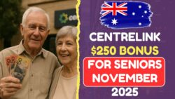 Centrelink $250 Bonus Confirmed for Aussie Seniors – New Payments Start from 10th November 2025